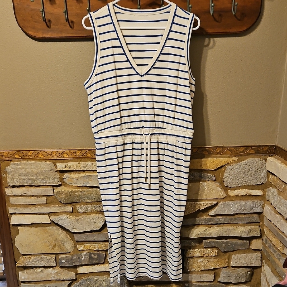 Striped Sleeveless Dress Size L/XL